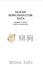 SILICON SEMICONDUCTOR ADTA 1969 PDF电子版封面 HEINZ K.HENISCH