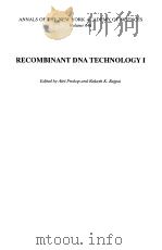 RECOMBINANT DNA TECHNOLOGY Ⅰ 1991 PDF电子版封面 ALES PROKOP