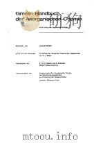 GMELIN HANDBUCH DER ANORGANISCHEN CHEMIE 1983 PDF电子版封面 ERICH BEST