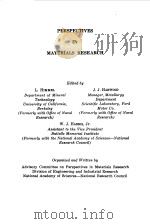 PERSPECTIVES IN MATERIALS RESEARCH 1963 PDF电子版封面 L.HIMMEL