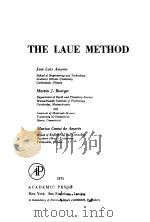 THE LAUE METHOD 1975 PDF电子版封面 JOSE LUIS AMOROS
