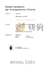 GMELIN HANDBUCH DER ANORGANISCHEN CHEMIE BAND 24 1975 PDF电子版封面 LEOPOLD GMELIN