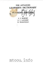 THE ADVANCED LEARNER'S DICTIONARY OF CURRENT ENGLISH 1954 PDF电子版封面 A.S.HORNBY