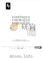CINETIQUE CHIMIQUE APPLIQUEE 1958 PDF电子版封面 J.C.JUNGERS