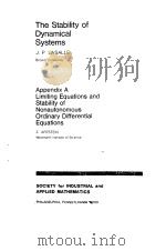 THE STABILITY OF DYNAMICAL SYSTEMS 1976 PDF电子版封面 J.P.LASALLE