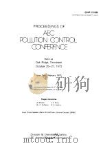 PROCEEDINGS O FAEC POLLUTION CONTROL CONFERENCE 1973 PDF电子版封面 DR.F.COFFMAN