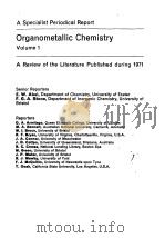 ORGANOMETALLIC CHEMISTRY VOL 1 1972 PDF电子版封面 E.W.ABEL