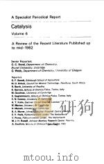 CATALYSIS VOLUME6   1983  PDF电子版封面    G C BOND 