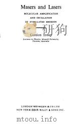 MASERS AND LASERS 1963 PDF电子版封面 GORDON TROUP