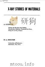 X-RAY STUDIES OF MATERIALS（1963 PDF版）
