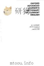 OXFORD ADVANCED LEARNER'S DICTIONARY OF CURRENT ENGLISH   1974  PDF电子版封面    A.S.HORNBY 