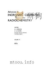 ADVANCES IN INORGANIC CHEMISTRY AND RADIOCHEMISTRY VOL 19（1976 PDF版）