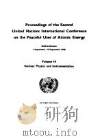 PROCEEDINGS OF THE SECOND UNITED NATIONS INTERANTIONL CONFERENCE ON THE PEACEFUL USES OF ATOMIC ENER（1958 PDF版）