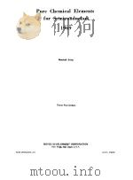 PURE CHEMICAL ELEMENTS FOR SEMICONDUCTORS（1969 PDF版）