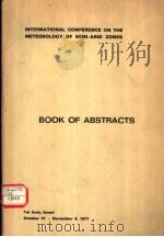 INTERNATIONAL CONFERENCE ON THE METEOROLOGY OF SEMI-ARID ZONES BOOK OF ABSTRACTS（ PDF版）