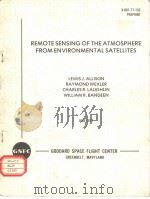 REMOTE SENSING OF THE ATMOSPHERE FROMENVIRONMENTAL SATELLITES  JUNE 1977（ PDF版）