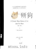 A Climatic Water Balance of the Lake Erie Basin 1958-1963（ PDF版）