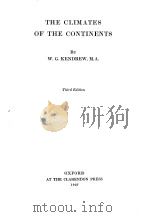 THE CLIMATES OF THE CONTINENTS  Third Edition（ PDF版）