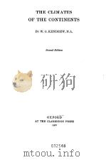 THE CLIMATES OF THE CONTINENTS  Second Edition（ PDF版）