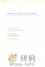 Remote sounding of atmospheres PDF电子版封面