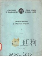 ATOMIC ENERGY OF CANADA LIMITED STOCHASTIC PROPERTIES OF ATMOSPHERIC DIFFUSIVITY（ PDF版）