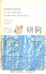 Proceedings of the Symposium on Mountain Meteorology（ PDF版）