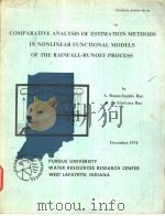 COMPARATIVE ANALYSIS OF ESTIMATION METHODS IN NONLINEAR FUNCTIONAL MODELS OF THE RAINFALL-RUNOFF PRO（ PDF版）