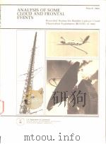 ANALYSIS OF SOME CLOUD AND FRONTAL EVENTS（ PDF版）