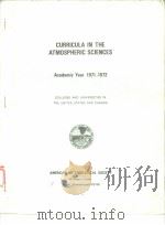 CURRICULA IN THE ATMOSPHERIC SCIENCES Academic Year 1971-1972（ PDF版）