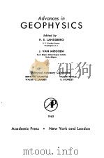 Advances in Geophysics Volume9（ PDF版）
