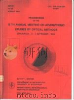 PROCEEDINGS OF THE 12 TH ANNUAL MEETING ON ATMOSPHERIC STUDIES BY OPTICAL METHODS（ PDF版）