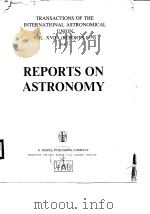 REPORTS ON ASTRONOMY（ PDF版）
