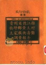 贵州省德江县稳坪乡黄土村土家族冲寿傩调查报告（1994 PDF版）