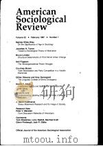 AMERICAN SOCIOLOGICAL REVIEW 1987 Vol.52 No.1-3（ PDF版）