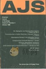 American Journal of Sociology 1986 Vol.91 No.4（ PDF版）