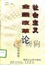 社会主义金融改革论  国库监管探索（1998 PDF版）