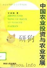 中国农业投资与农业发展（1994 PDF版）
