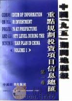 中国“九五”期间地县级重点规划投资项目信息总汇  第1卷（1997 PDF版）
