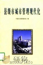 县级市城市管理现代化 中国县级市现代化城市管理研讨会论文集 1998 PDF电子版封面 7501516383 武树帜,沈荣法主编;中国行政管理学会编