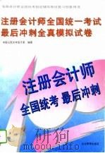 注册会计师全国统一考试最后冲刺全真模拟试卷（1995 PDF版）