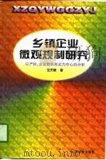乡镇企业微观规制研究 以产权、企业组织形式为中心的分析 1996 PDF电子版封面 7805779678 宝贡敏著