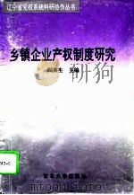 乡镇企业产权制度改革研究（1995 PDF版）