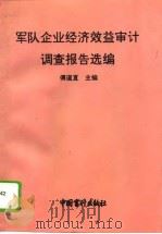 军队企业经济效益审计调查报告选编 1994 PDF电子版封面 780064328X 傅道直主编