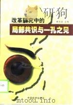 改革研究中的局部共识与一孔之见 1999 PDF电子版封面 7501739145 黄志凌著
