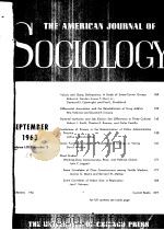 THEAMERICANJOURNALOFSOCIOL-OGY VOL.69 NO2-6 1963-64 PDF电子版封面