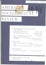 AMERICANSOCIOLOG-ICALREVIEW VOL.30 NO1-3 1965 PDF电子版封面