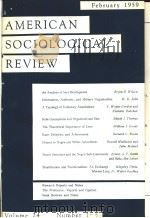 AMERICANSOCIOLOG-ICALREVIEW VOL.24No1-31959 PDF电子版封面