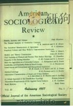 AMERICANSOCIOLOG-ICALREVIEW VOL.22NOo1-61957 PDF电子版封面