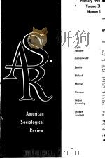 AMERICANSOCIOLOG-ICALREVIEW  VOL.31N1-6  共两本（ PDF版）