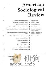 AMERICANSOCIOLOG-ICALREVIEW  VOL.27  NO1-6  1962  (共两本)（ PDF版）